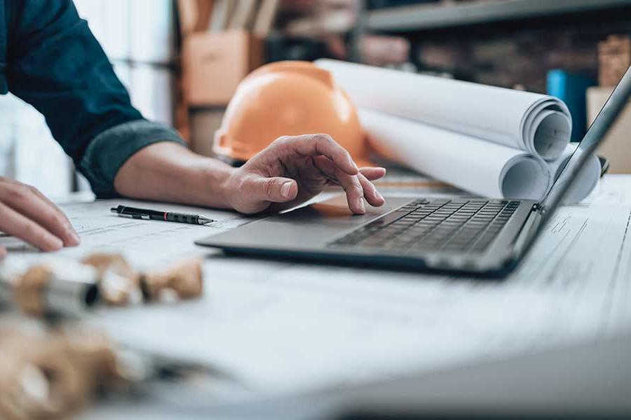 Individual working on a computer